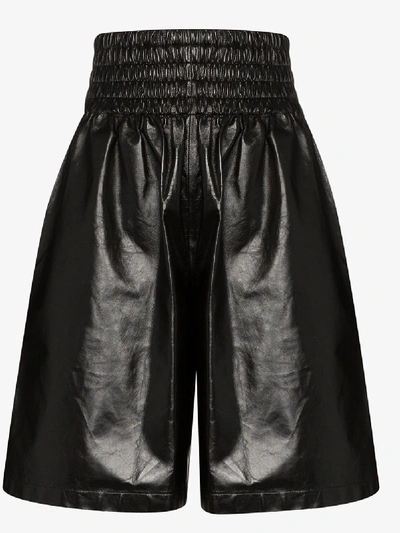 Shop Bottega Veneta Pull-on Knee-length Shorts In Black