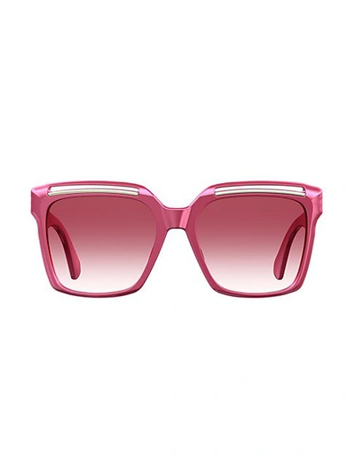 Shop Moschino 56mm Square Sunglasses In Fuchsia