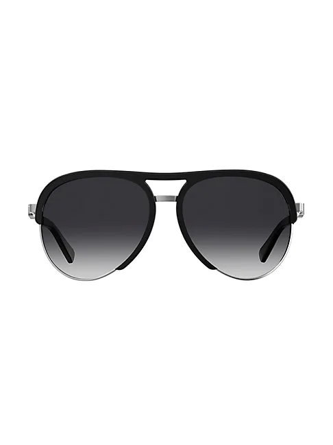 Moschino 58mm Aviator Sunglasses In 