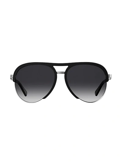 Shop Moschino 58mm Aviator Sunglasses In Black