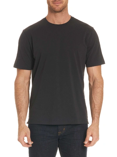 Shop Robert Graham Neo Crew Neck T-shirt In Charcoal