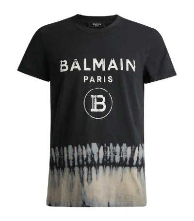Shop Balmain Tie-dye Logo T-shirt