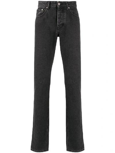 Shop Ami Alexandre Mattiussi Classic Fit Five-pocket Jeans In Black