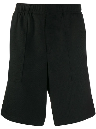 Shop Ami Alexandre Mattiussi Elasticated Waist Bermuda Shorts In Black