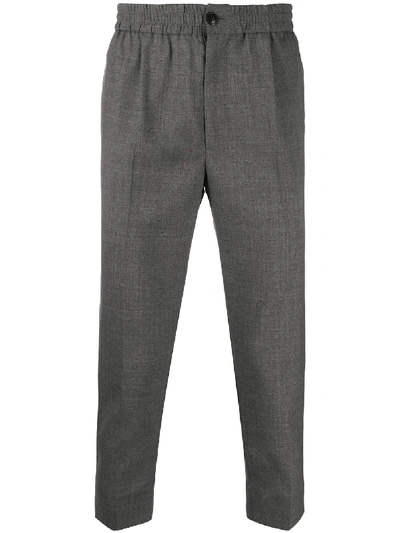 Shop Ami Alexandre Mattiussi Slim Cropped Trousers In Grey