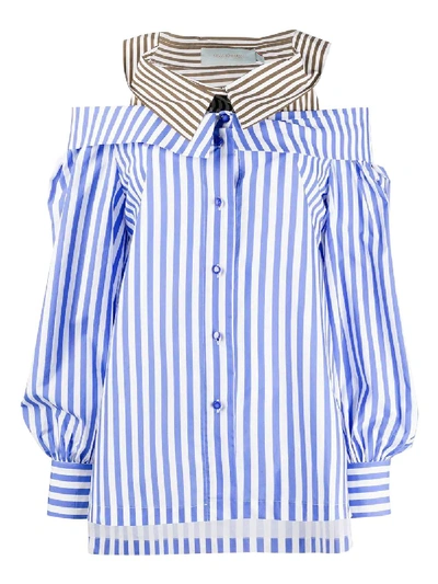 Shop Silvia Tcherassi Aida Striped Shirt In Blue