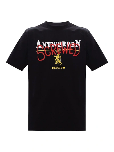 Shop Vetements Antwerpen Screwed T-shirt Black