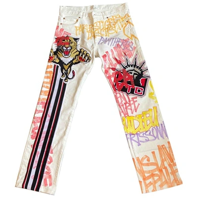 Pre-owned Faith Connexion Straight Jeans In White