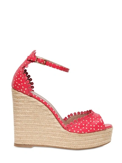 Tabitha Simmons Harp Wedge Sandals In Coral