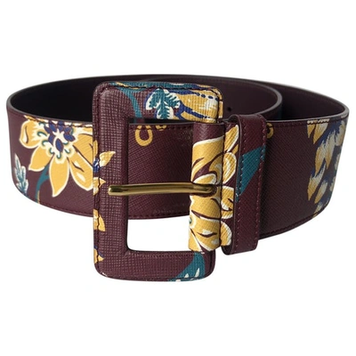 Pre-owned Prada Leather Belt In Multicolour