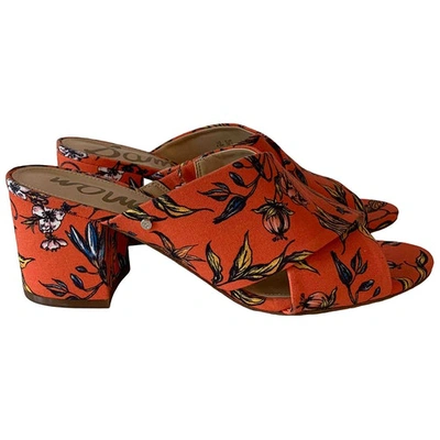 Pre-owned Sam Edelman Orange Cloth Mules & Clogs