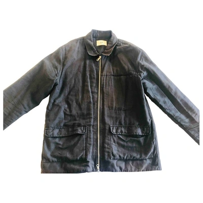 Pre-owned Folk Linen Jacket In Black