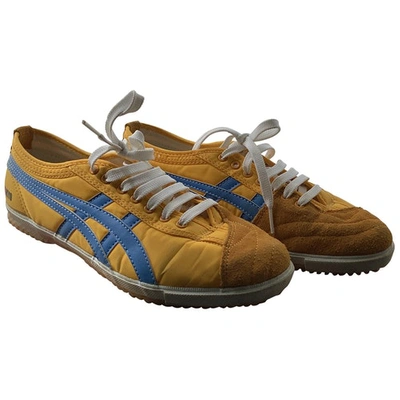 Pre-owned Asics Yellow Cloth Trainers