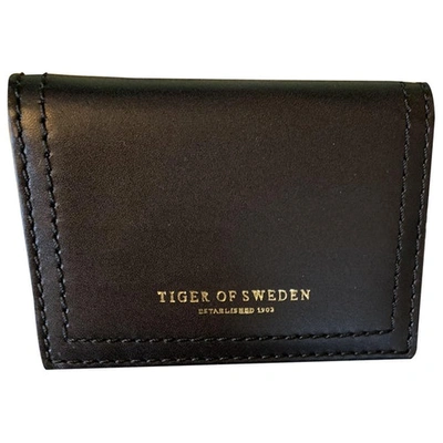 Pre-owned Tiger Of Sweden Leather Wallet In Black