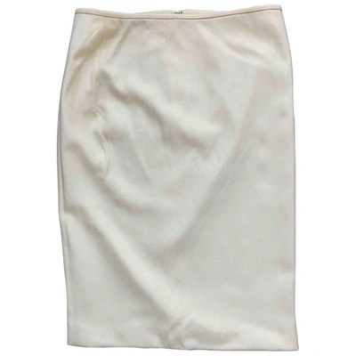 Pre-owned Versace Wool Skirt In White