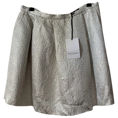 Pre-owned Tara Jarmon Mid-length Skirt In Silver