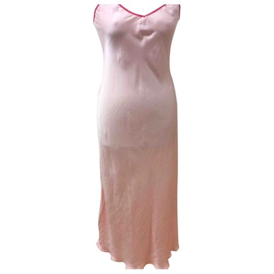 Pre-owned P.a.r.o.s.h Silk Mid-length Dress In Pink