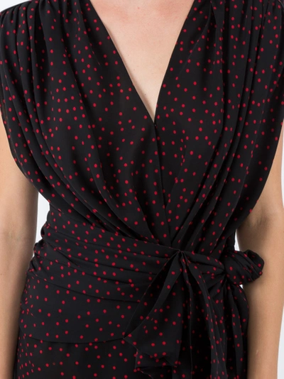 Shop Magdabutrym Diablo Black Polka-dot Dress