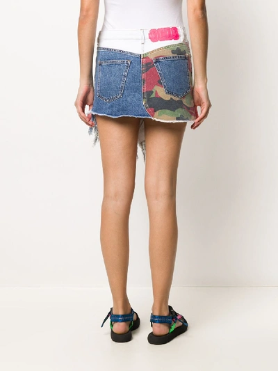Gcds Camouflage-print Asymmetric Skirt In Multicolor