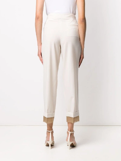 Shop Fabiana Filippi Wool Trousers In White