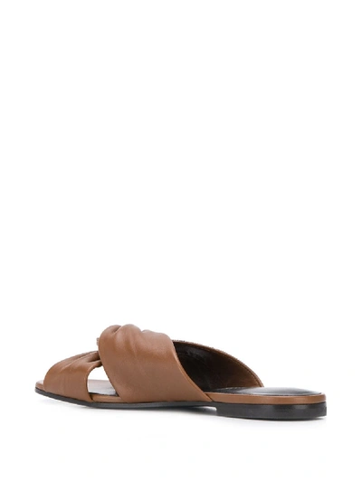 Shop Fabiana Filippi Lea Leather Sandals In Brown