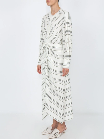 Shop Proenzaschouler Crepe Long Sleeve Dress White