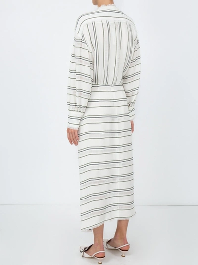 Shop Proenzaschouler Crepe Long Sleeve Dress White