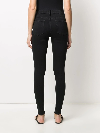 Shop 7 For All Mankind Denim Skinny Jeans In Black