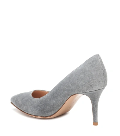 Shop Gianvito Rossi Gianvito 70 Suede Pumps In Grey