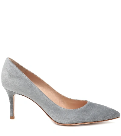 Shop Gianvito Rossi Gianvito 70 Suede Pumps In Grey