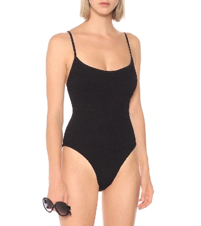 Shop Hunza G Pamela Swim Swimsuit In Black