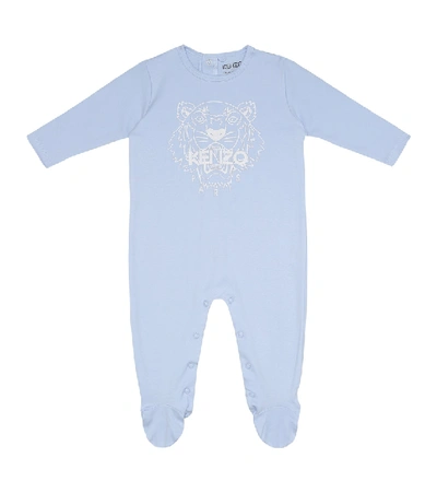 Shop Kenzo Set Of 2 Cotton Onesies In Blue