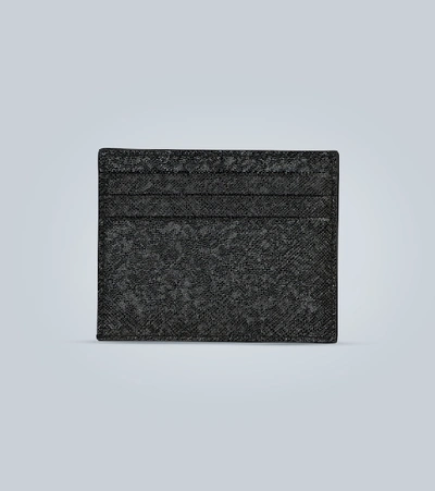 Prada Saffiano Leather Card Holder In Black