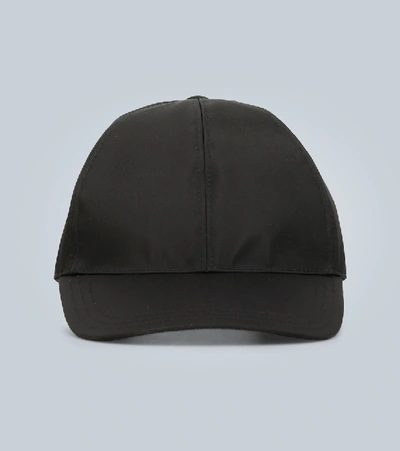 Shop Prada Re-nylon Baseball Cap In Black