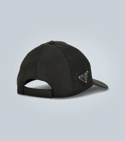 Shop Prada Re-nylon Baseball Cap In Black