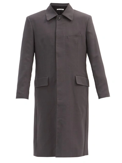 Our Legacy Dolphin Single-breasted Wool Coat In Grey | ModeSens