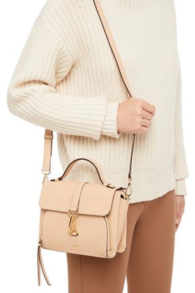 Dkny Paris Clasp-detailed Pebbled-leather Shoulder Bag In Beige | ModeSens