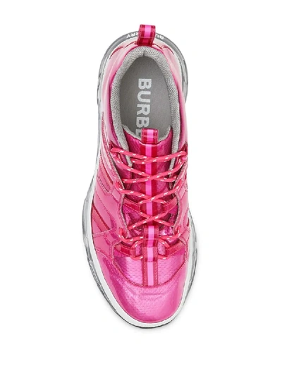 Shop Burberry Union Low-top Sneakers In Pink