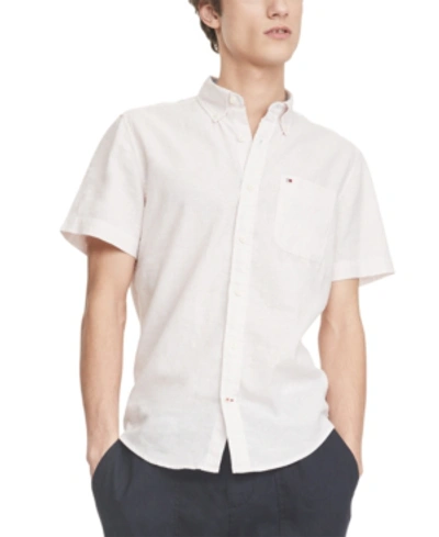 Shop Tommy Hilfiger Men's Custom-fit Peter Solid Shirt In Barely Pink