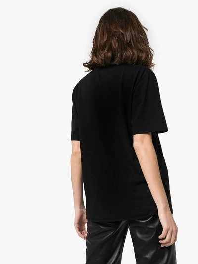 Shop Saint Laurent Palm Tree Printed T-shirt In Black