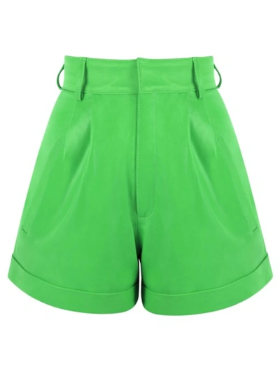 Shop Manokhi Jett Shorts In Neon Green