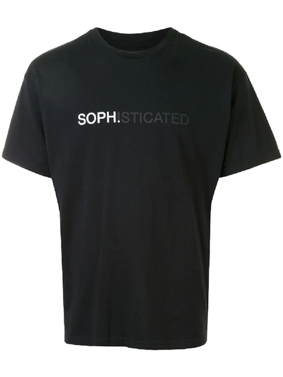 Shop Sophnet Graphic-print Crew Neck T-shirt In Blue