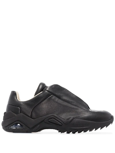 Shop Maison Margiela Future Leather Sneakers In Black
