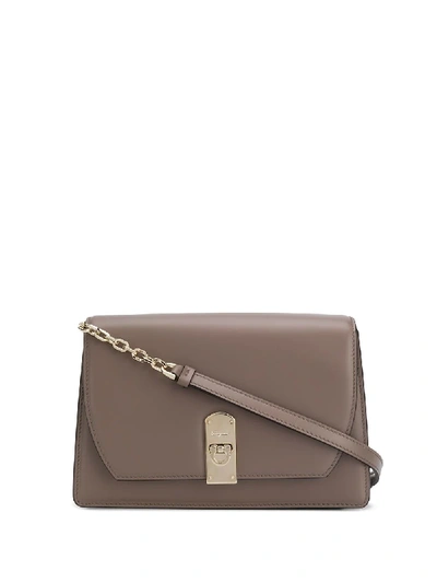 Ferragamo Flip-lock Shoulder Bag In Neutrals