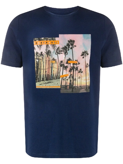 Shop Altea Graphic Print T-shirt In Blue