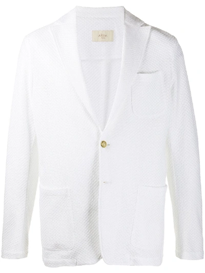 Shop Altea Textured Single-breasted Blazer In White