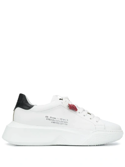 Shop Giuliano Galiano Flatform-sneakers In White