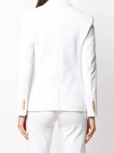 Shop Polo Ralph Lauren Single-breasted Logo Blazer In White