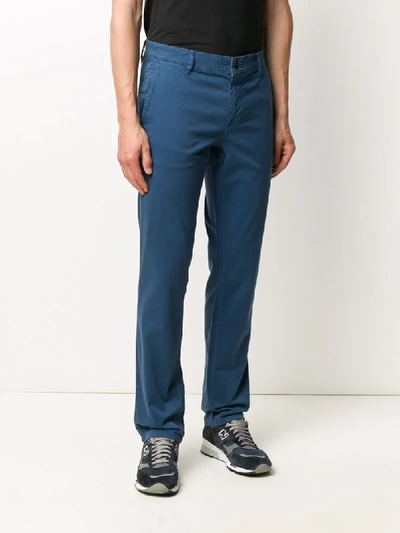 Shop Hugo Boss Slim-fit Chinos In Blue