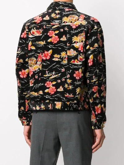 Shop Buscemi Hawaii Print Jacket In Black